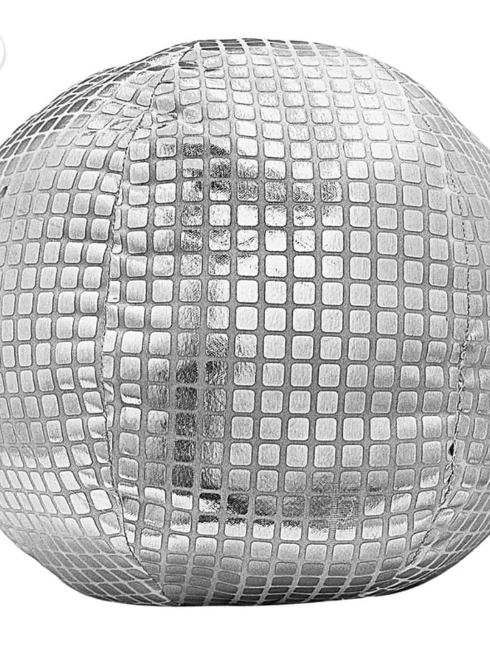Silver Disco Ball Pillow - Modern Home Accent